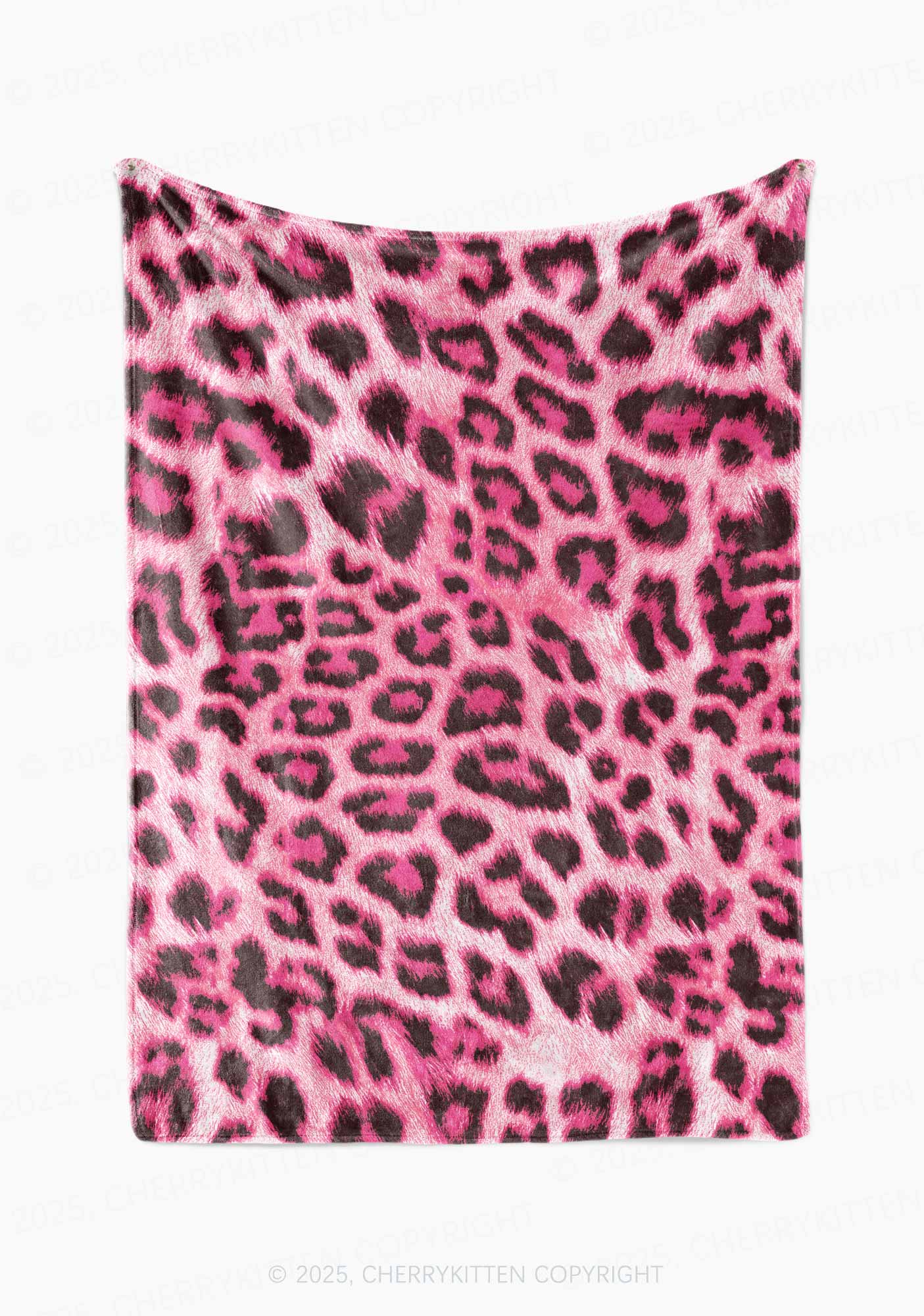 Pink Leopard Valentine's Day Y2K Plush Blanket Cherrykitten