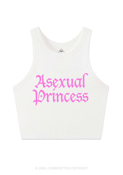 Asexual Princess Pride Y2K Crop Tank Top Cherrykitten