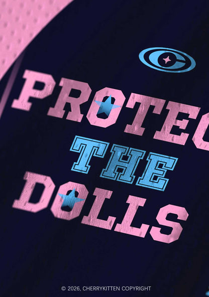 Black Protect The Dolls Pride Y2K Sport Jersey Tank Cherrykitten