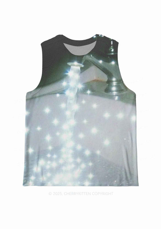 Starry Stream Y2K Mesh Muscle Tank Cherrykitten