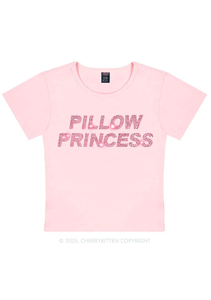Rhinestone Pillow Princess Y2K Baby Tee Cherrykitten
