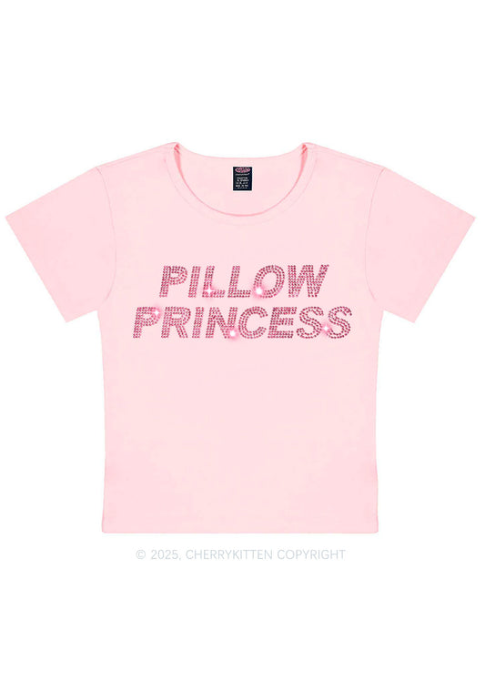 Rhinestone Pillow Princess Y2K Baby Tee Cherrykitten