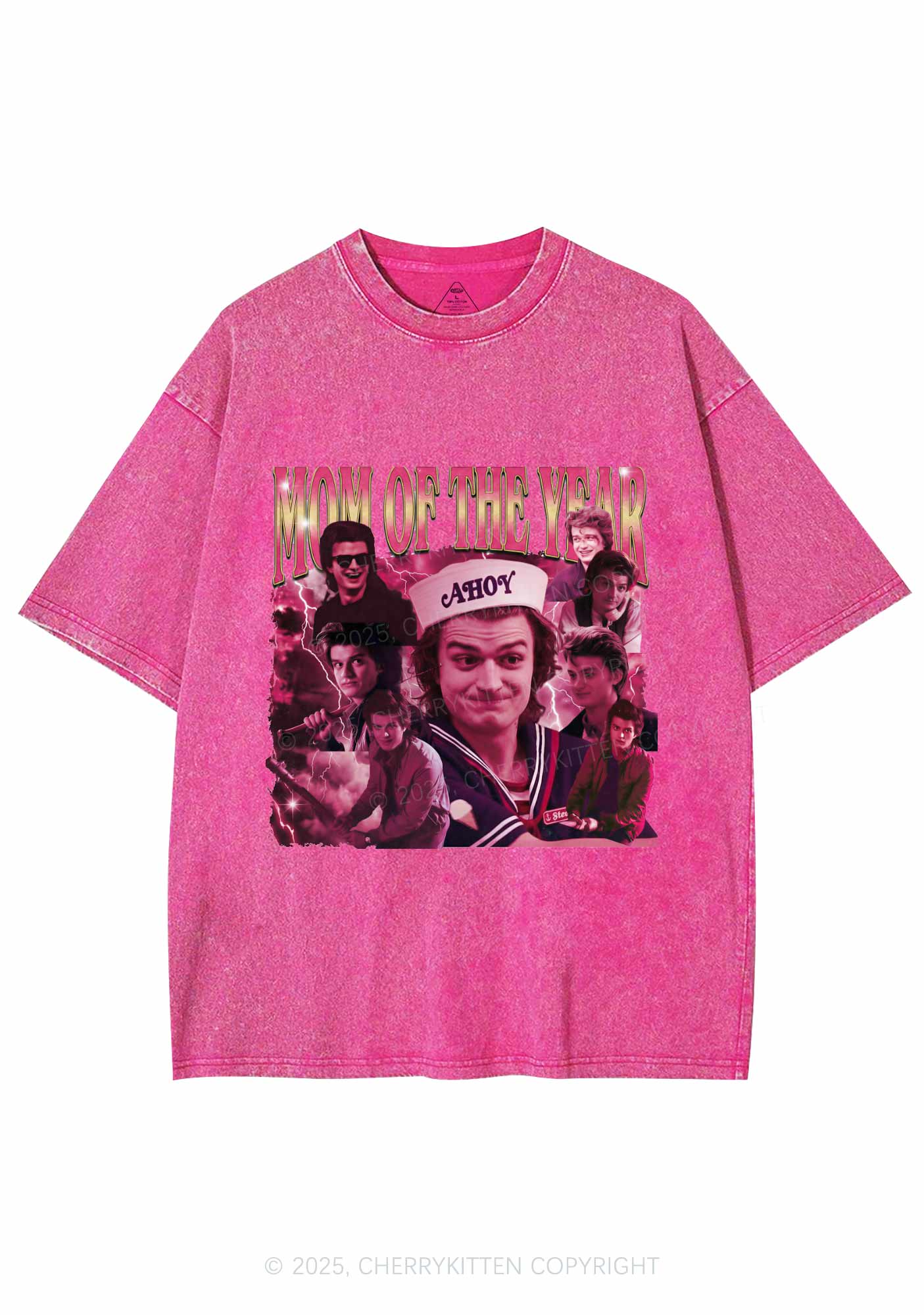 Mom Of The Year Y2K Shirts Washed Tee Cherrykitten