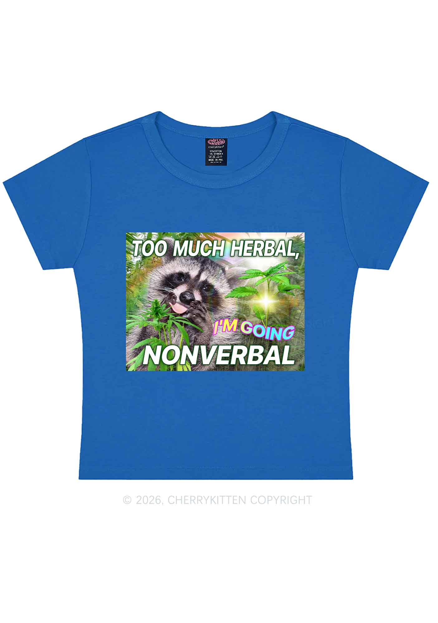Im Going Nonverbal Y2K Baby Tee Cherrykitten
