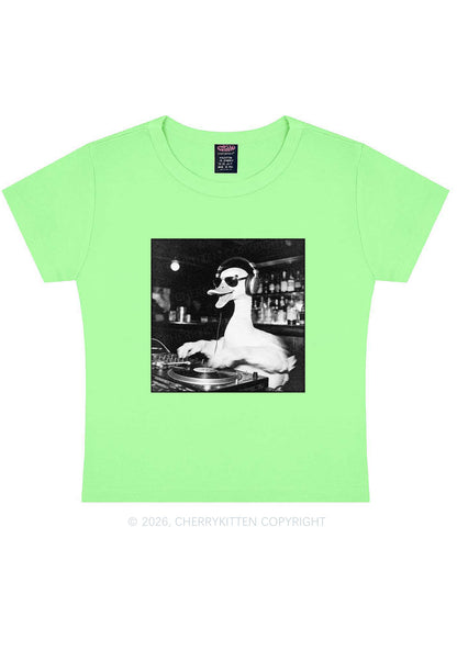 DJ Duck Y2K Baby Tee Cherrykitten