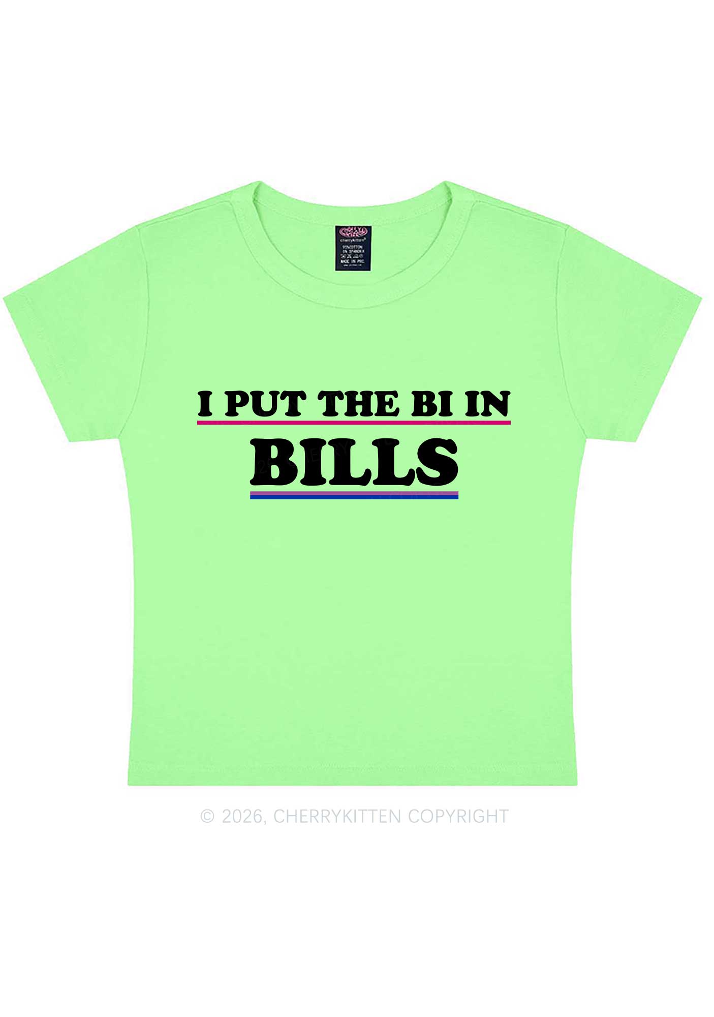 I Put The Bi In Bills Pride Y2K Baby Tee Cherrykitten