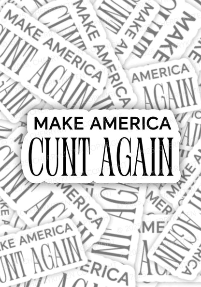 Make America Cxxt Again 1Pc Y2K Sticker Cherrykitten