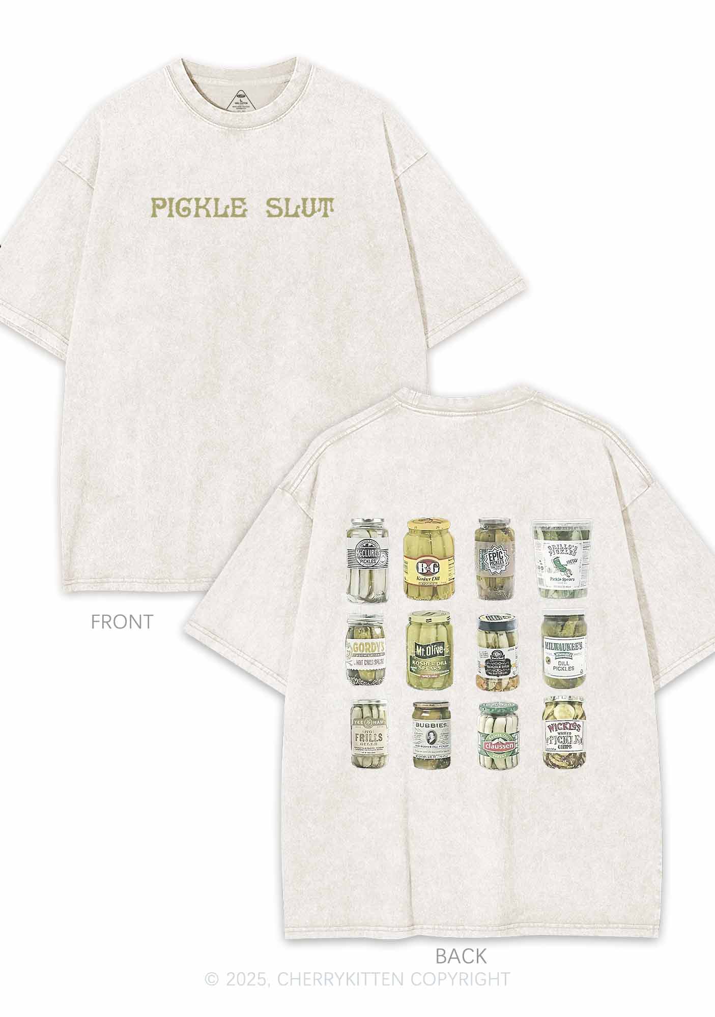 Pickle Slxt Two Sides Y2K Shirts Washed Tee Cherrykitten