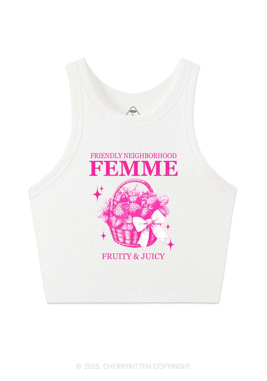 Friendly Neighborhood Femme Y2K Crop Tank Top Cherrykitten
