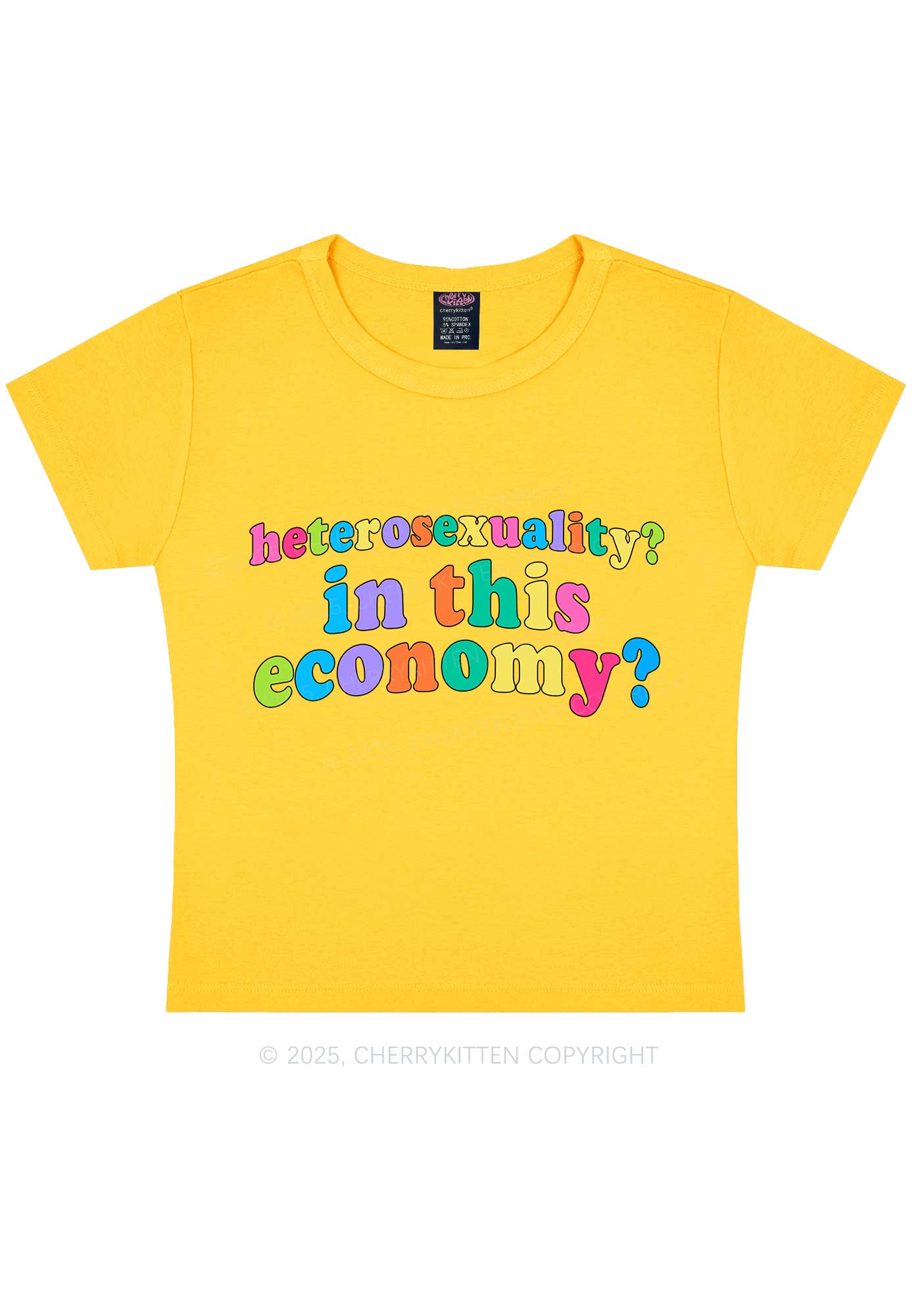 Heterosexuality In This Economy Pride Y2K Baby Tee Cherrykitten