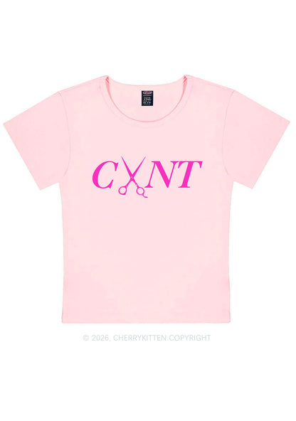 Pink Scissors Cxxt Pride Y2K Baby Tee Cherrykitten