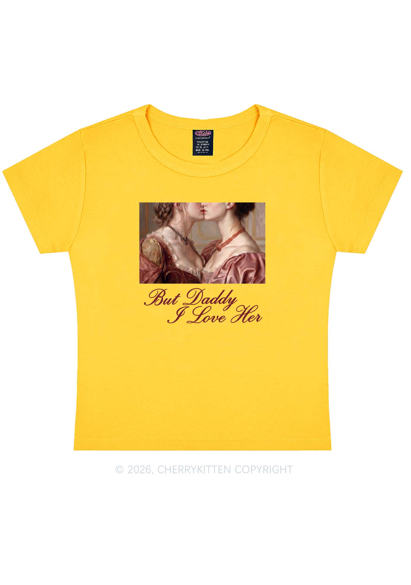 But Daddy I Love Her Lesbian Pride Y2K Baby Tee Cherrykitten