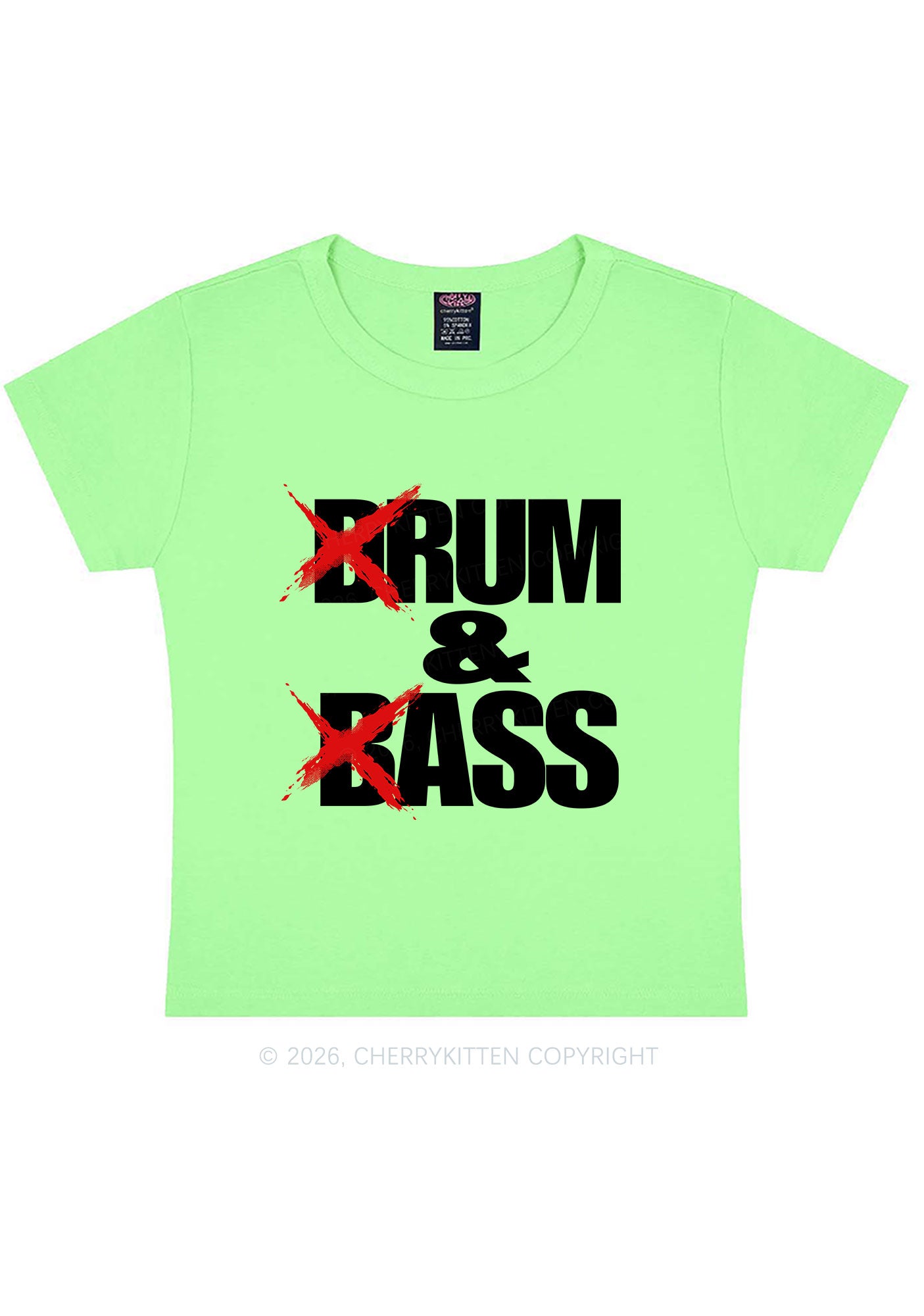 DnB Graffiti Y2K Baby Tee Cherrykitten