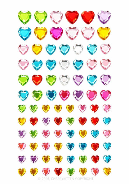 1pc Heart Gems Y2K Face Sticker Cherrykitten