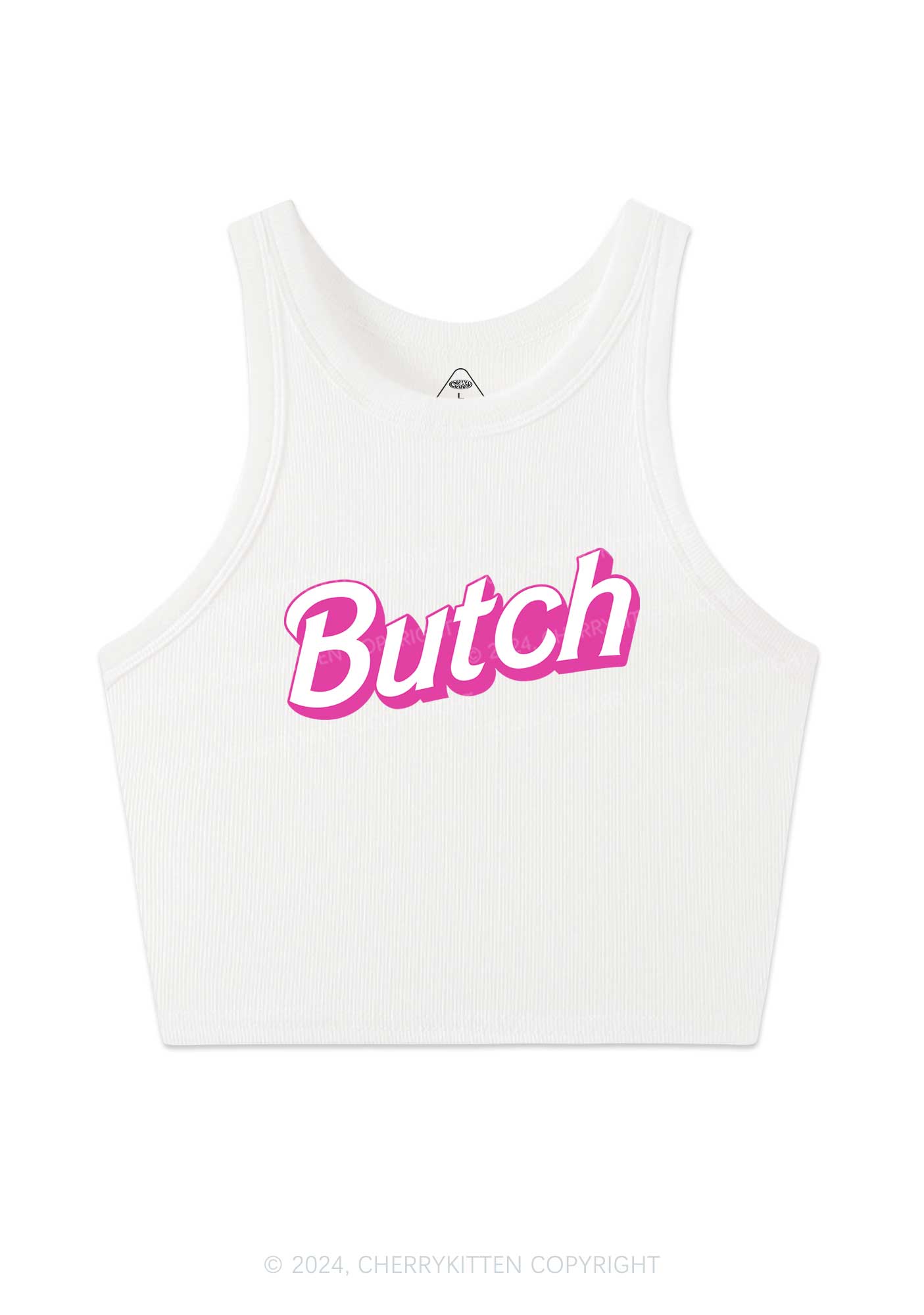 Pink Butch Y2K Crop Tank Top Cherrykitten