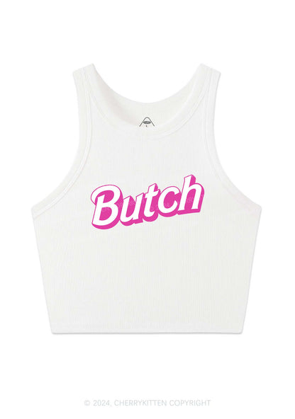 Pink Butch Y2K Crop Tank Top Cherrykitten