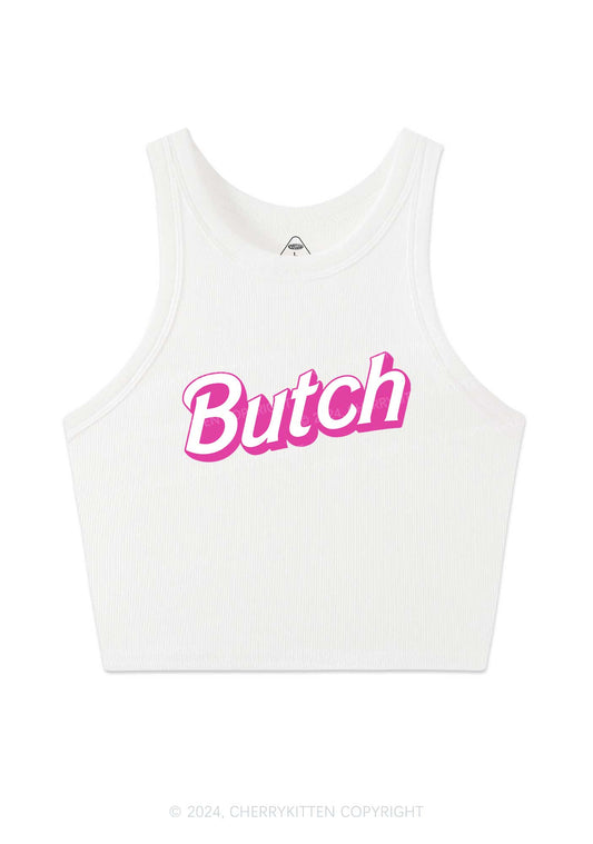 Pink Butch Y2K Crop Tank Top Cherrykitten