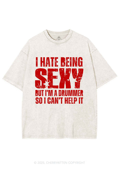 I Hate Being Sexy Y2K Shirts Washed Tee Cherrykitten