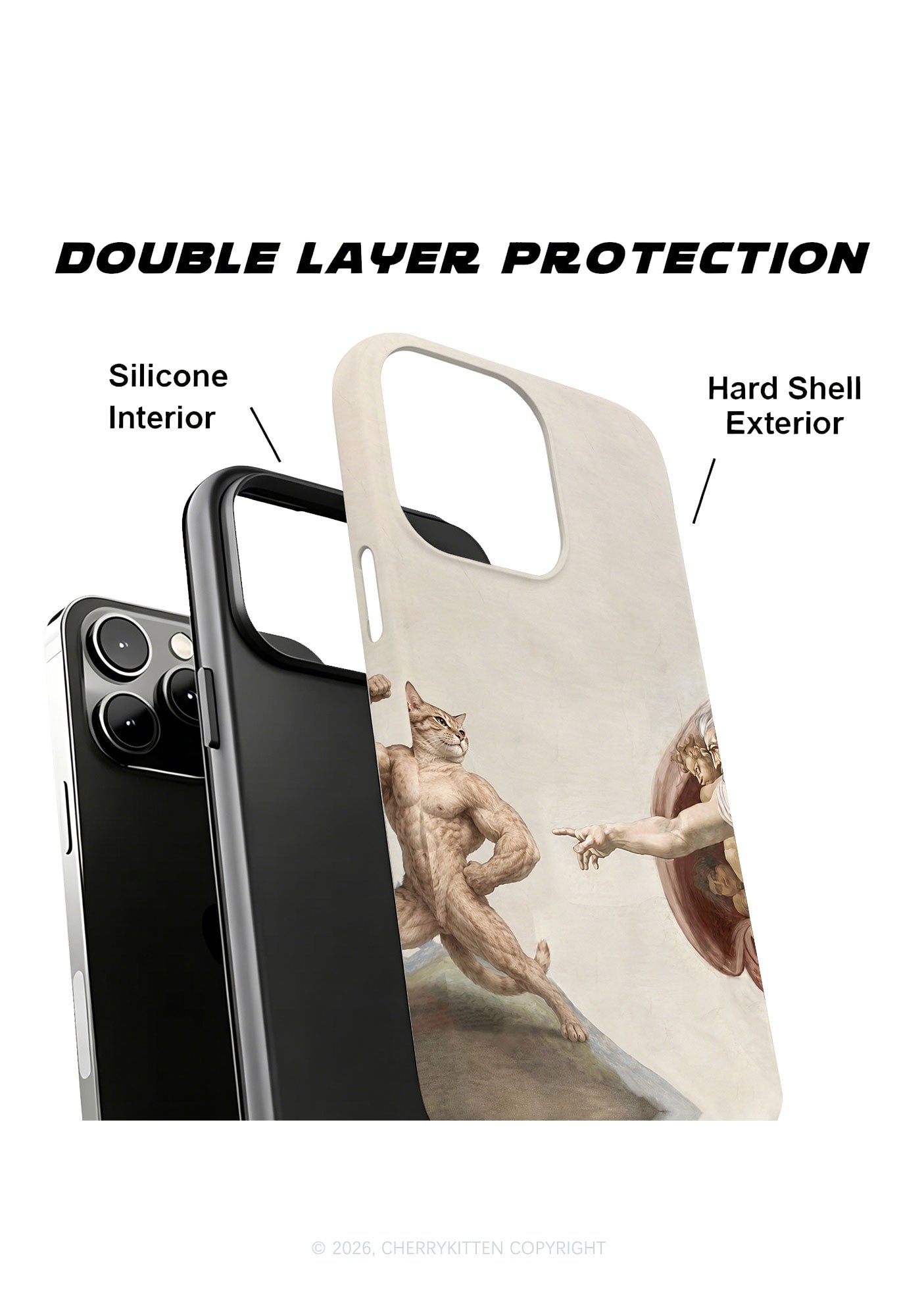 Gym Cat God Touch Y2K Phone Case Cherrykitten