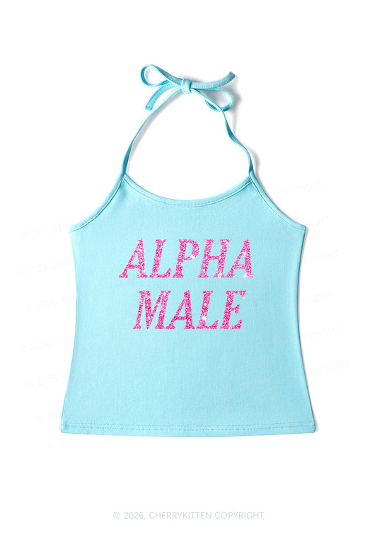 Glitter Alpha Male Y2K Halter Neck Cami Cherrykitten