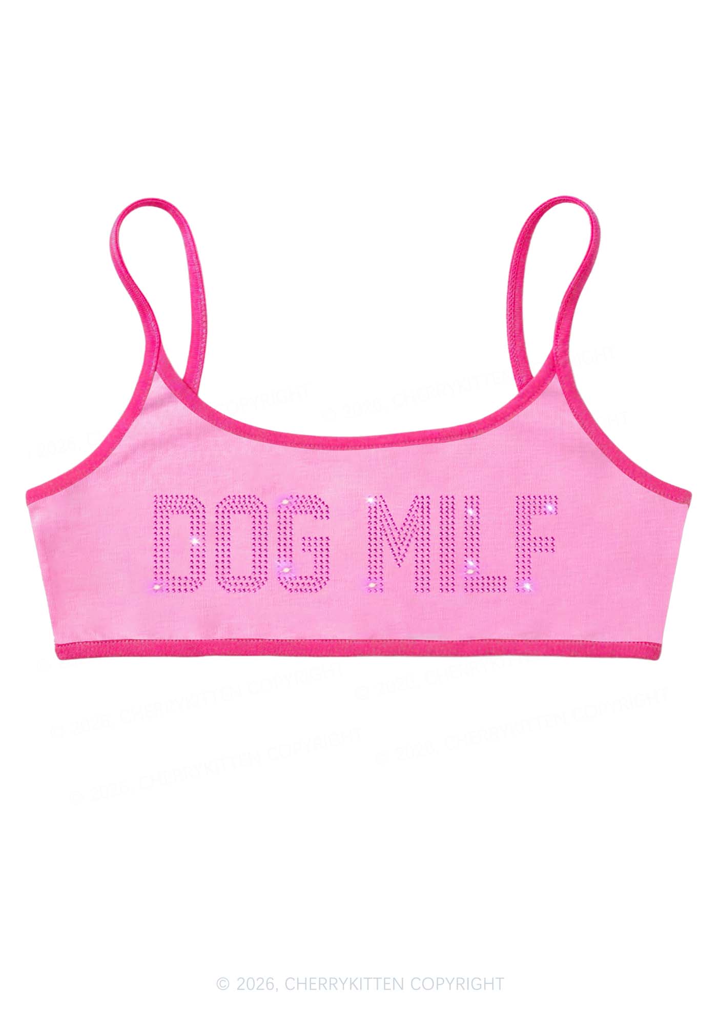 Rhinestone Dog Mxxf Y2K Super Crop Cami Cherrykitten
