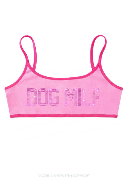 Rhinestone Dog Mxxf Y2K Super Crop Cami Cherrykitten