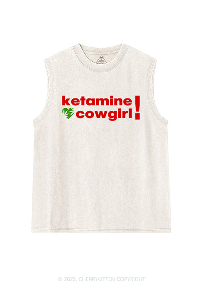 K Cowgirl Y2K Washed Muscle Tank Cherrykitten
