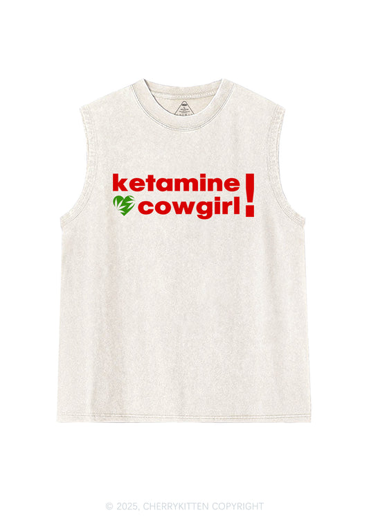 K Cowgirl Y2K Washed Muscle Tank Cherrykitten