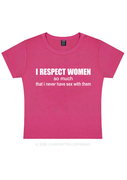 I Respect Women Pride Y2K Baby Tee Cherrykitten