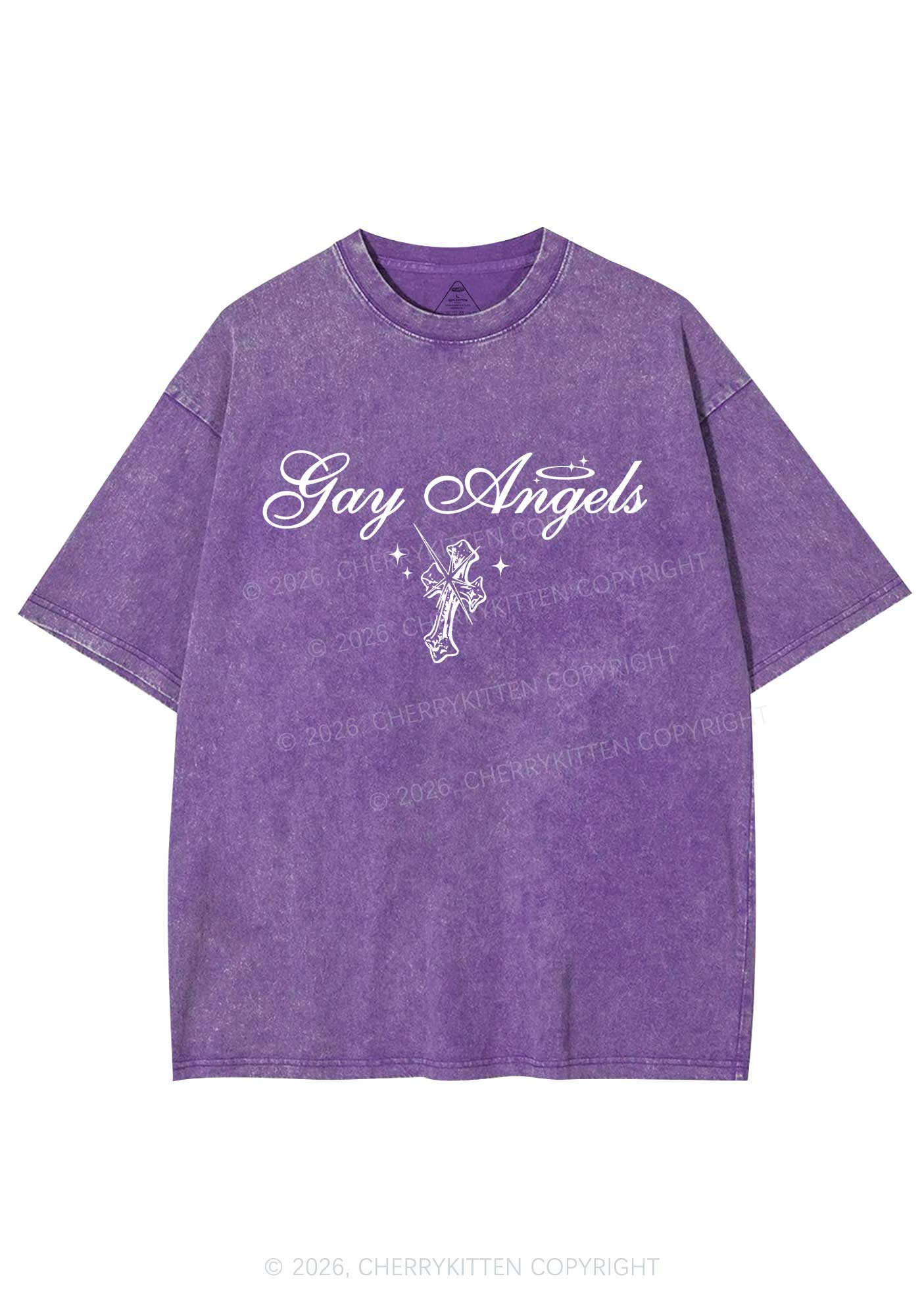 Gay Angels Pride Y2K Shirts Washed Tee Cherrykitten