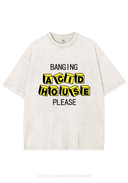 Banging Acid House Y2K Shirts Washed Tee Cherrykitten