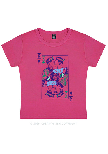 Gay King Pride Y2K Baby Tee Cherrykitten