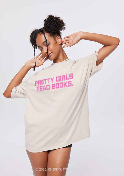 Pretty Girls Read Books Y2K Washed Tee Cherrykitten