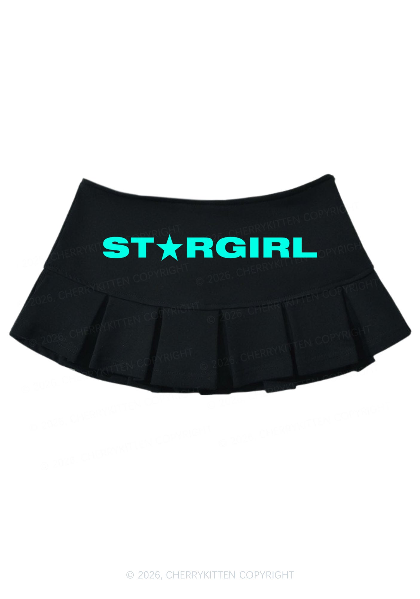 Red Stargirl Y2K Mini Pleated Skirts Cherrykitten