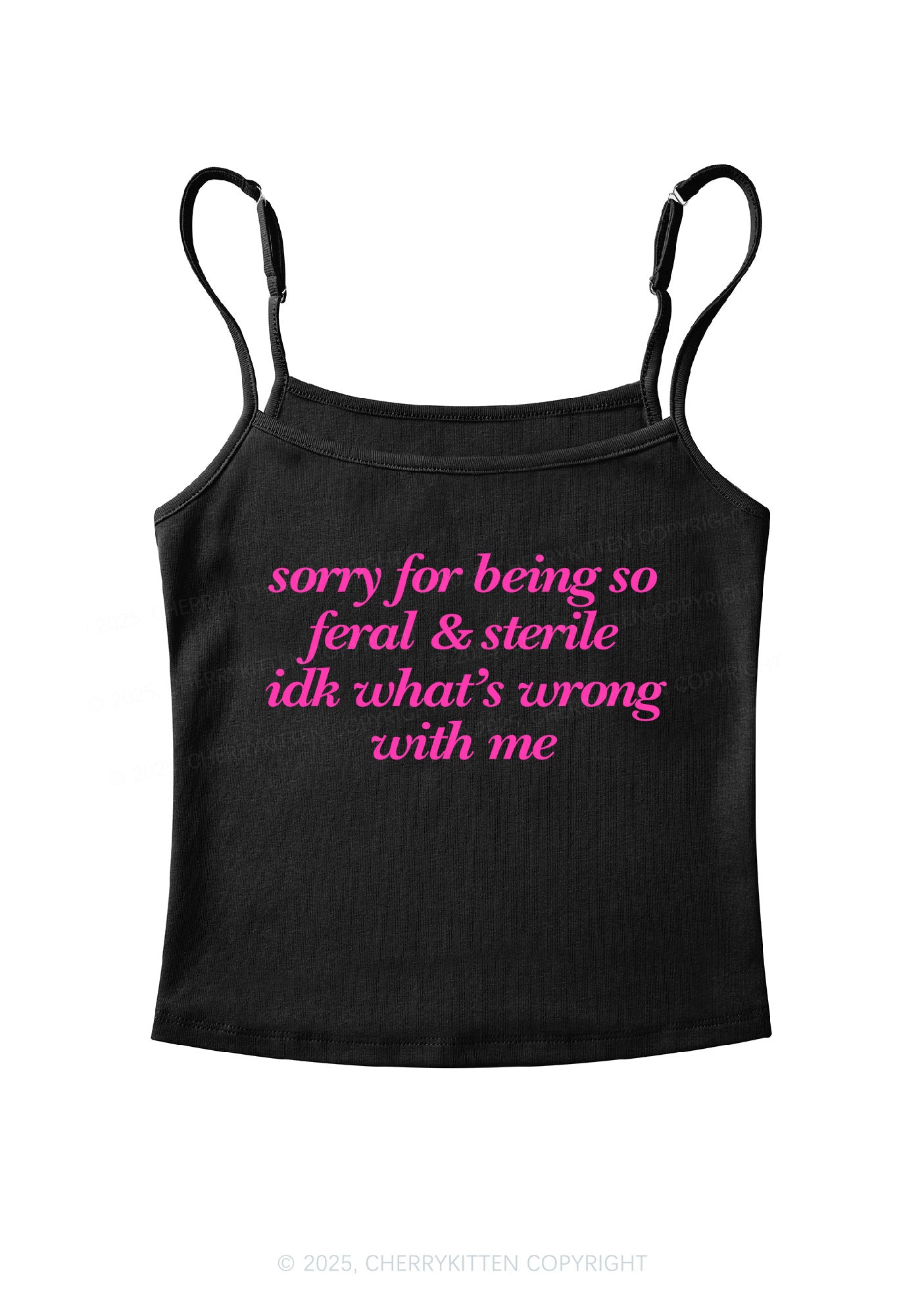 Being Feral Sterile Y2K Spaghetti Strap Cami Cherrykitten