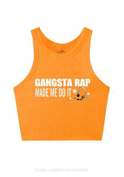 Gangsta Rap Made Me Do It Y2K Crop Tank Top Cherrykitten