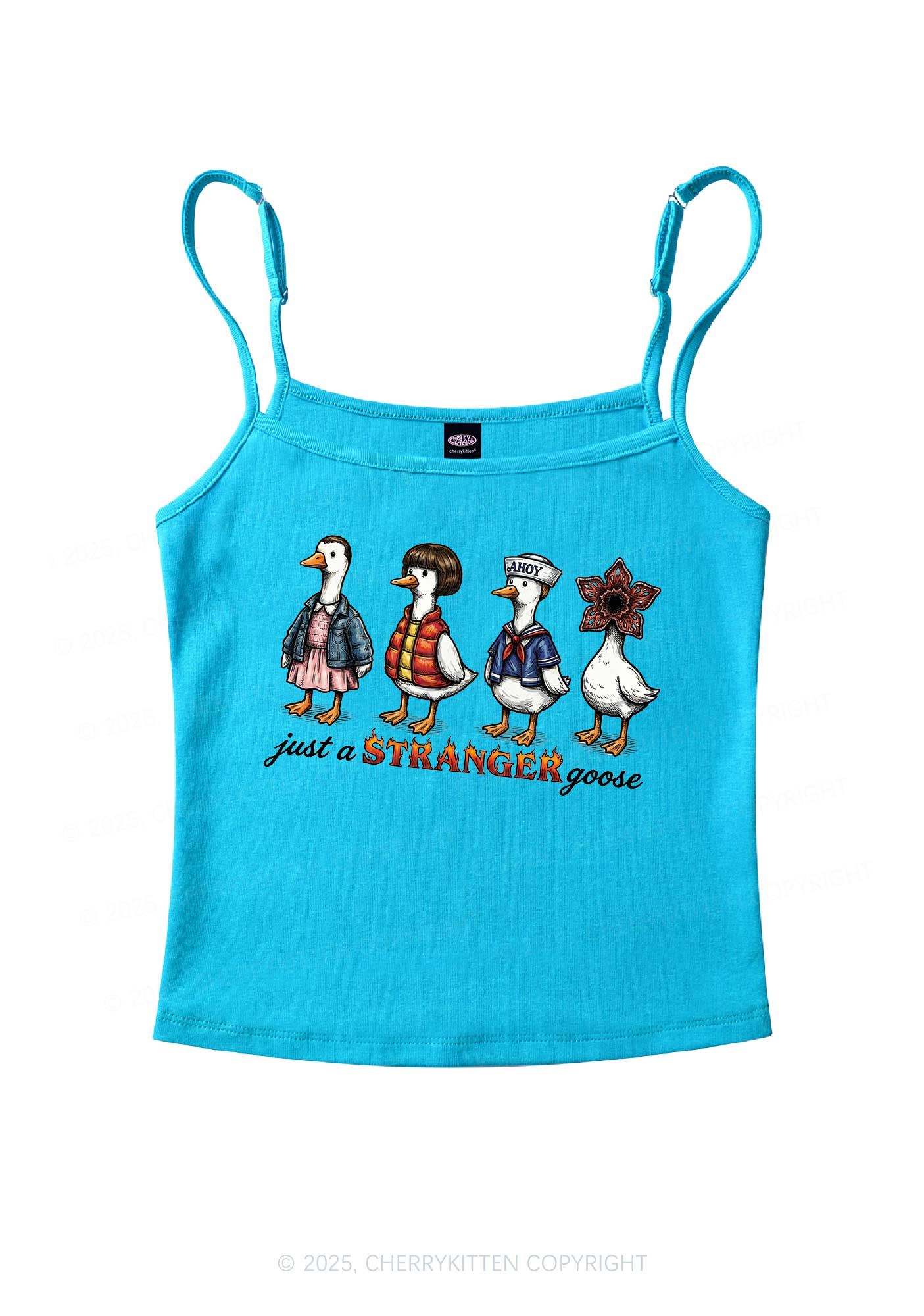 Just A Stranger Goose Y2K Spaghetti Strap Cami Cherrykitten