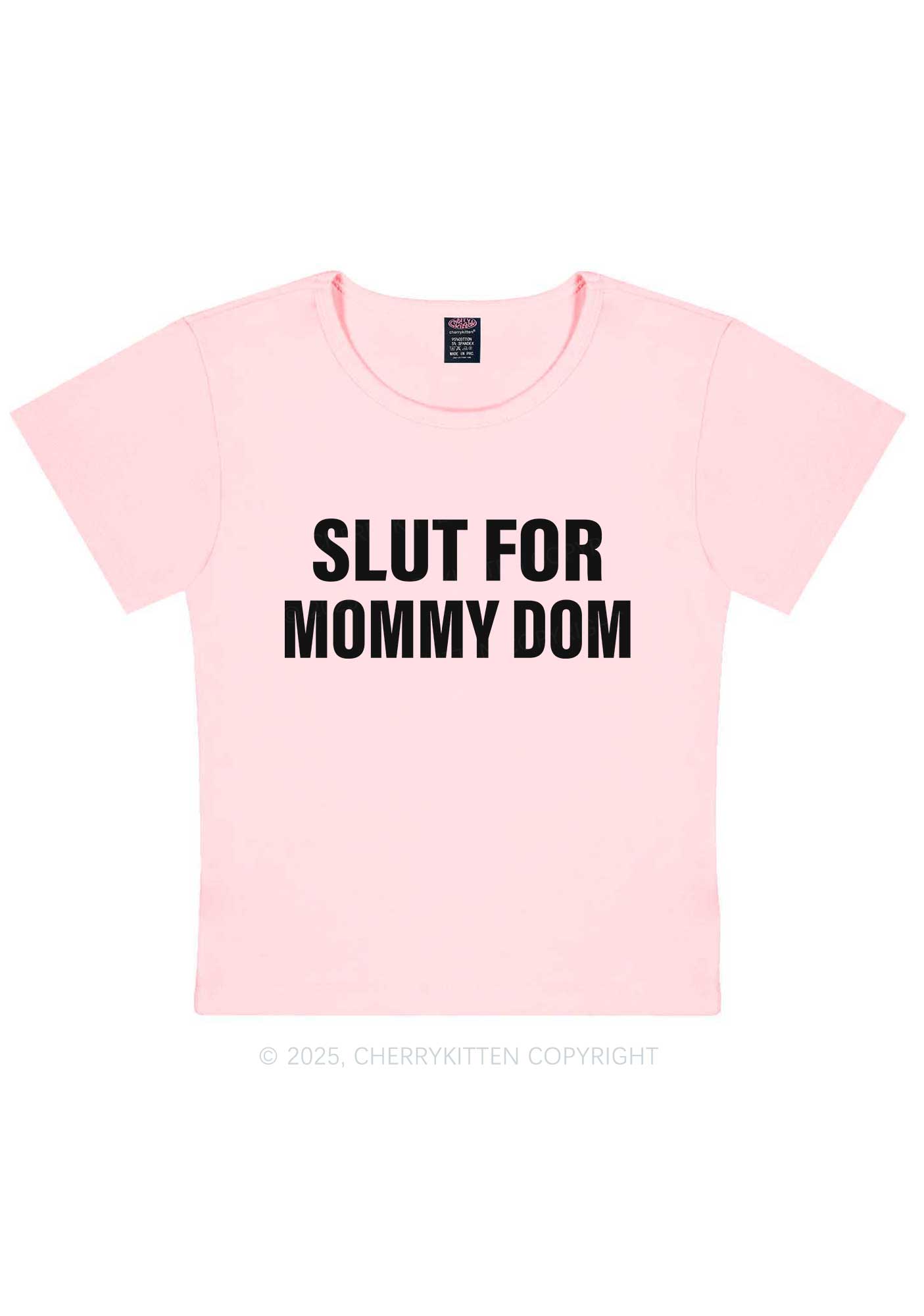 Slxt For Mommy Dom Y2K Baby Tee Cherrykitten