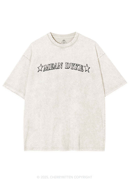Mean Dyke Pride Y2K Shirts Washed Tee Cherrykitten