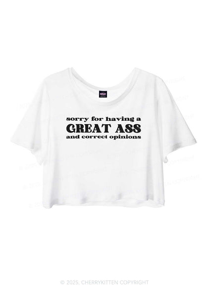 Sorry For Having Great Axx Y2K Sheer Crop Tee Cherrykitten