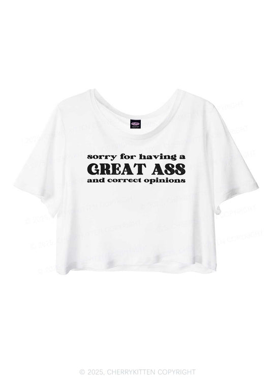 Sorry For Having Great Axx Y2K Sheer Crop Tee Cherrykitten
