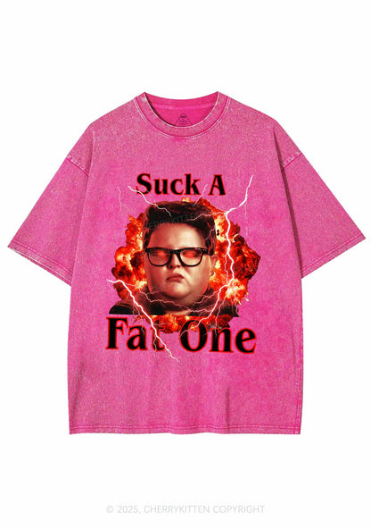 Suck A Fat One Y2K Shirts Washed Tee Cherrykitten