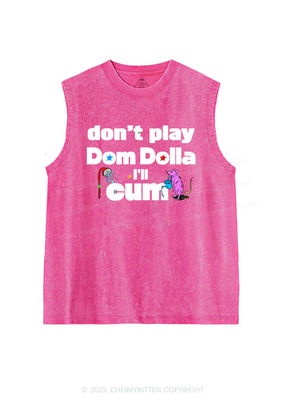 Do Not Play Dom Y2K Washed Muscle Tank Cherrykitten
