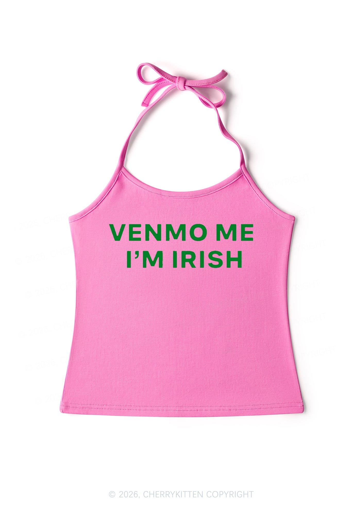 Venmo Me Im Irish St Patricks Y2K Halter Neck Cami Cherrykitten