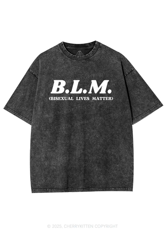Bisexual Lives Matter Pride Y2K Shirts Washed Tee Cherrykitten