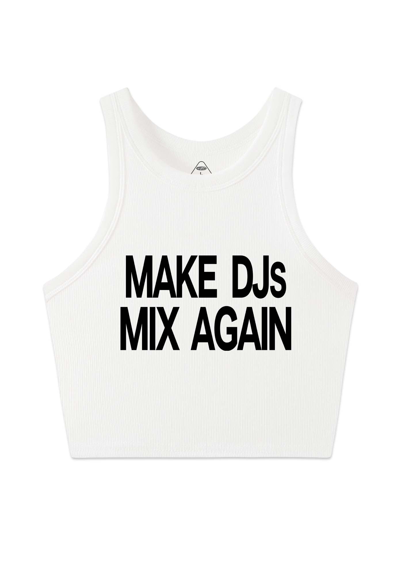 Make DJs Mix Again Y2K Crop Tank Top Cherrykitten