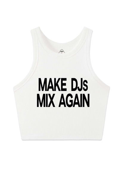 Make DJs Mix Again Y2K Crop Tank Top Cherrykitten