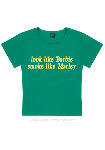 Smoke Like Marley Y2K Baby Tee Cherrykitten