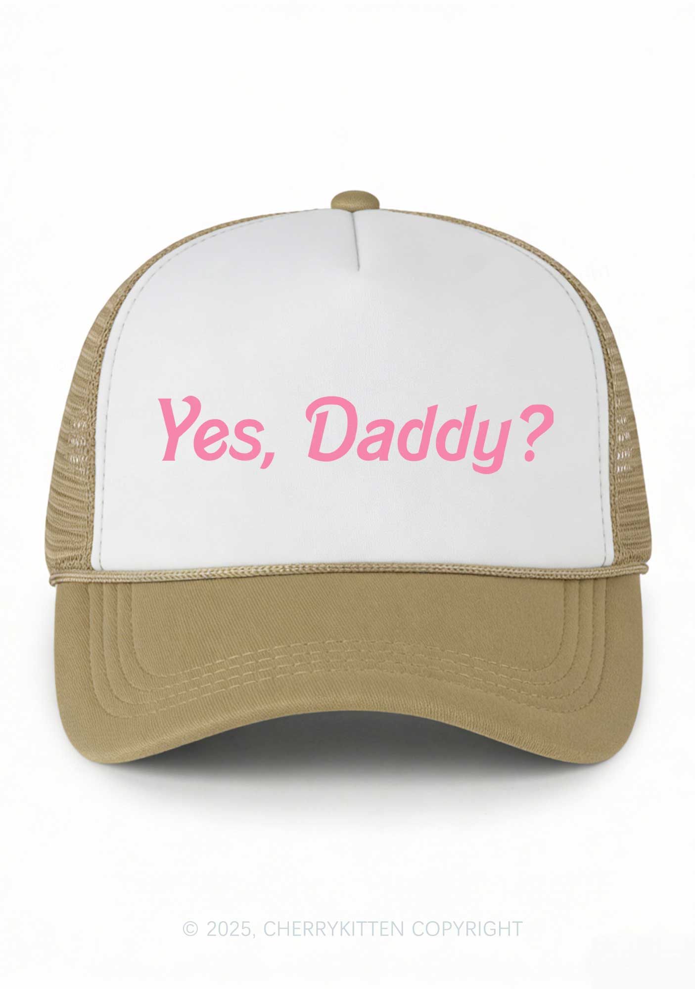 Yes Daddy Valentine's Day Y2K Colorblock Trucker Hat Cherrykitten