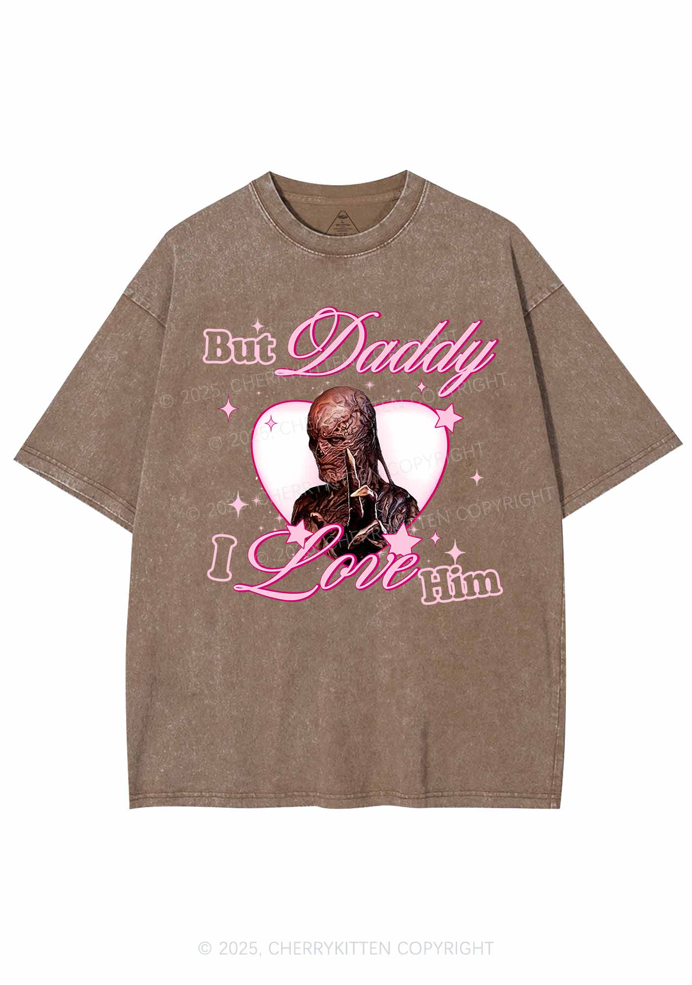 Daddy I Love VN Y2K Shirts Washed Tee Cherrykitten